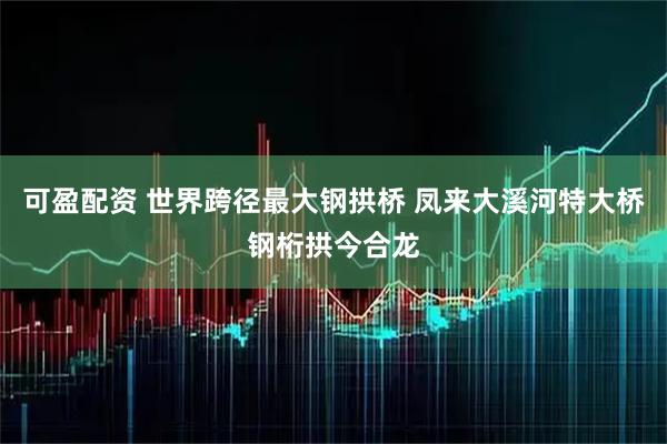 可盈配资 世界跨径最大钢拱桥 凤来大溪河特大桥钢桁拱今合龙